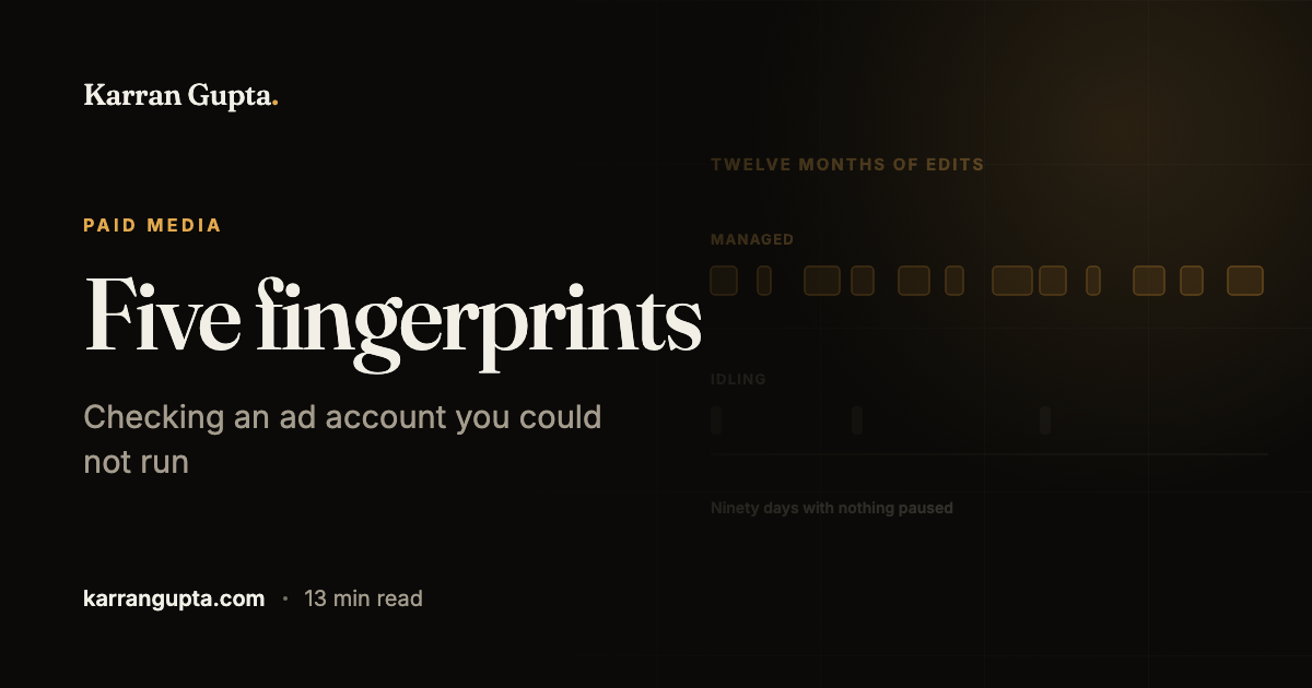Five things to check in an ad account you have never opened